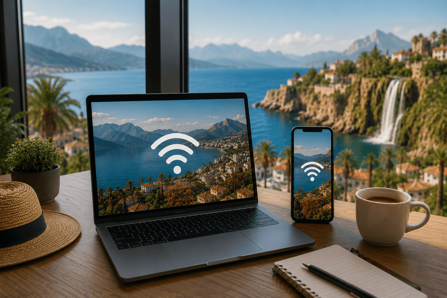 Internet na wakacjach w Antalyi: eSIM, karta SIM, Wi-Fi i operatorzy (2026)